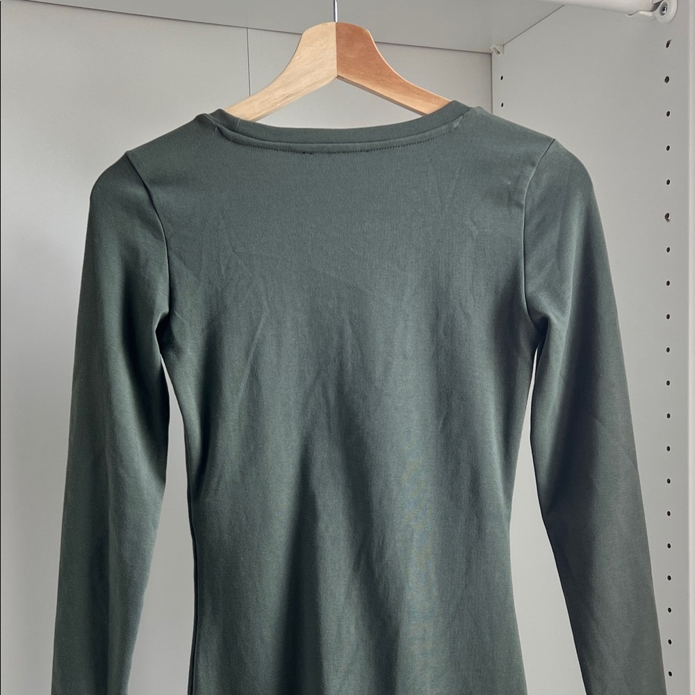 Zara Dark Green Long Sleeve Dress - Picture 3 of 3